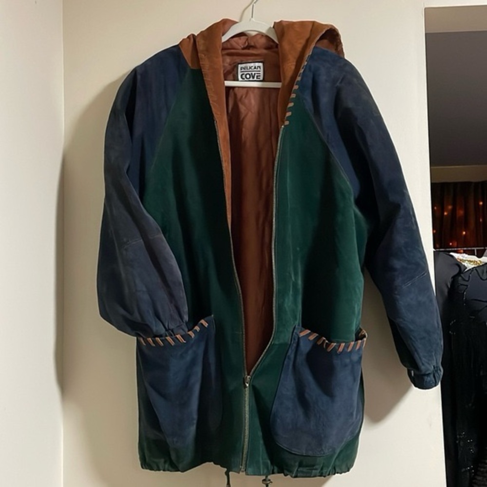 Vtg Pelican Cove Suede Leather Jacket
